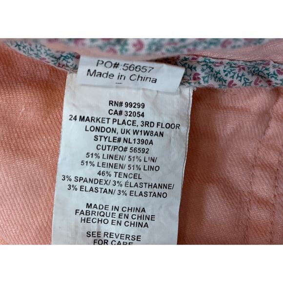 ANTHROPOLGIE Level 99 Pink Roll Tab Shorts Size 26 Womens - Picture 4 of 6